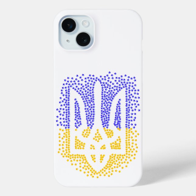 Ukrainische heraldry trident tryzub streut Sterne Case-Mate iPhone Hülle (Rückseite)