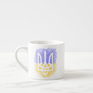 Ukrainische heraldry trident tryzub streut Sterne Espressotasse