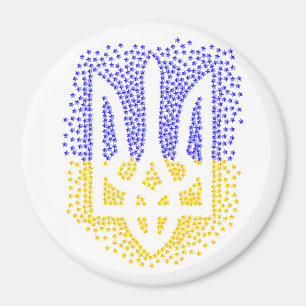 Ukrainische heraldry trident tryzub streut Sterne Magnet
