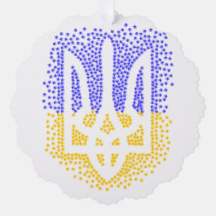 Ukrainische heraldry trident tryzub streut Sterne Ornament Karte