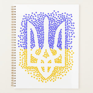 Ukrainische heraldry trident tryzub streut Sterne Planer