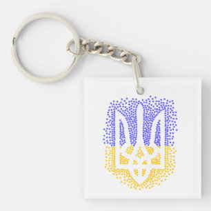 Ukrainische heraldry trident tryzub streut Sterne Schlüsselanhänger