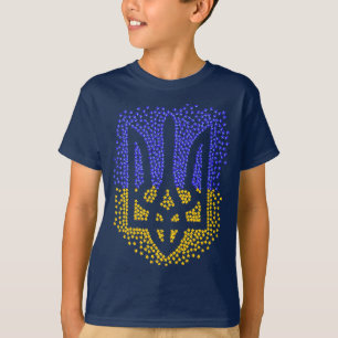 Ukrainische heraldry trident tryzub streut Sterne T-Shirt