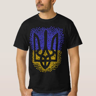 Ukrainische heraldry trident tryzub streut Sterne T-Shirt