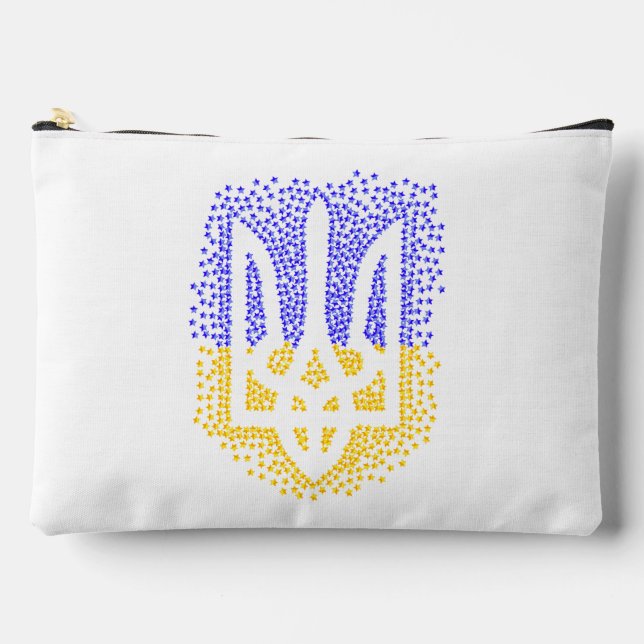 Ukrainische heraldry trident tryzub streut Sterne Zubehörtasche (Vorderseite)