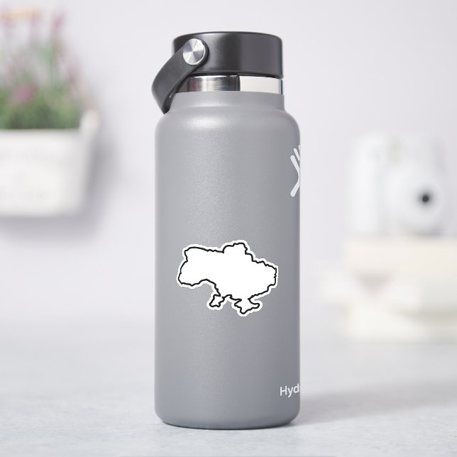 Ukrainische Karte Aufkleber (HydroFlask)