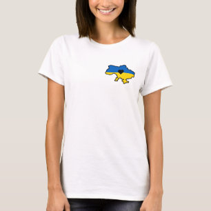 Ukrainische Karte in Blau und Gelb mit Herz T-Shirt