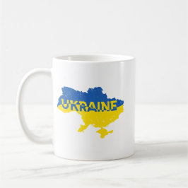 Ukrainische Karte mit Inschrift Ukraine. Ukraine Kaffeetasse