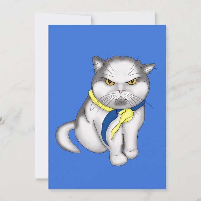 Ukrainische Katze Einladung (Vorderseite)