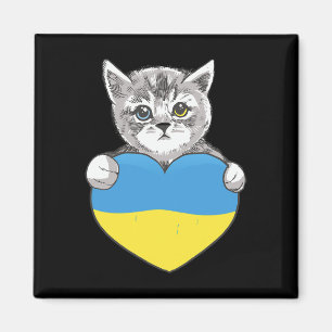 Ukrainische Katzen Ukraine T-Shirt Ukraine-Flagge Magnet
