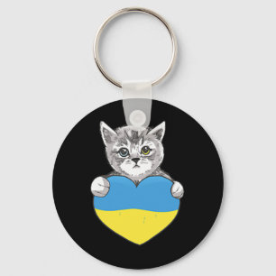 Ukrainische Katzen Ukraine Ukraine-Flagge Herz Für Schlüsselanhänger