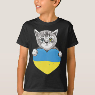 Ukrainische Katzen Ukraine Ukraine-Flagge Herz Für T-Shirt
