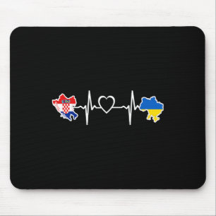 Ukrainische kroatische Flagge - Ukraine Kroatien H Mousepad