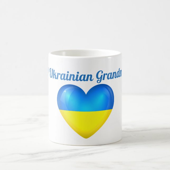 Ukrainische Kuchen-Ukraine-Flaggen-Herz-Tasse der Tasse (Mittel)