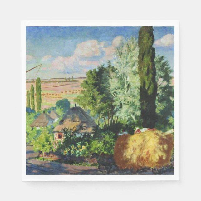 Ukrainische Landschaft (Landwirtschaftliche Betrie Serviette (Vorderseite)