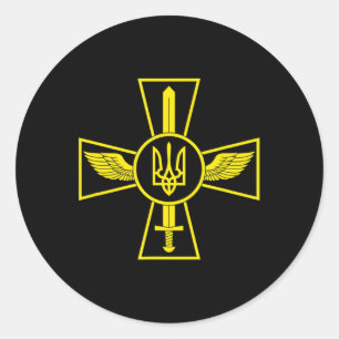 UKRAINISCHE LUFTKRAFT EMBLEM UKRAINE ARMED FORCES  RUNDER AUFKLEBER