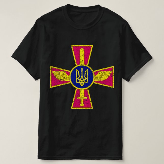 UKRAINISCHE LUFTKRAFT EMBLEM UKRAINE ARMED FORCES  T-Shirt (Design vorne)