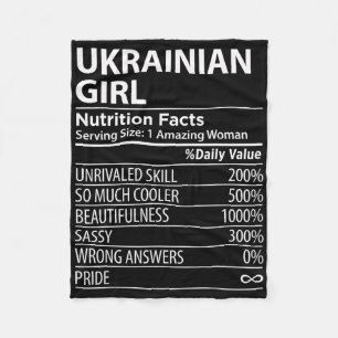 Ukrainische Mädchen Ernährungsfakten Lustige Fraue Fleecedecke