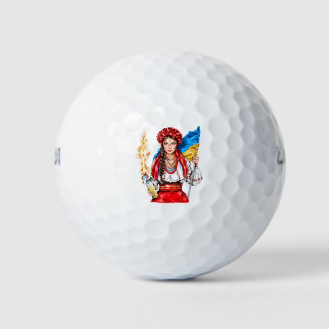Ukrainische Mädchen kämpfen für Freiheit Golfball (Vorderseite)