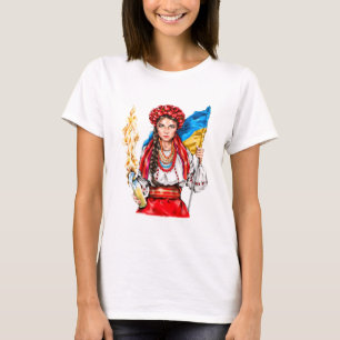 Ukrainische Mädchen kämpfen für Freiheit T-Shirt