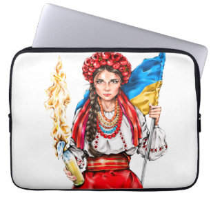 Ukrainische Mädchen kämpfen für Freiheit T - Shirt Laptopschutzhülle