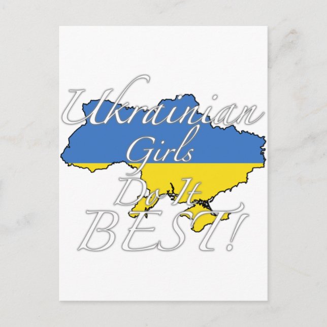 Ukrainische Mädchen machen es am besten! Postkarte (Vorderseite)