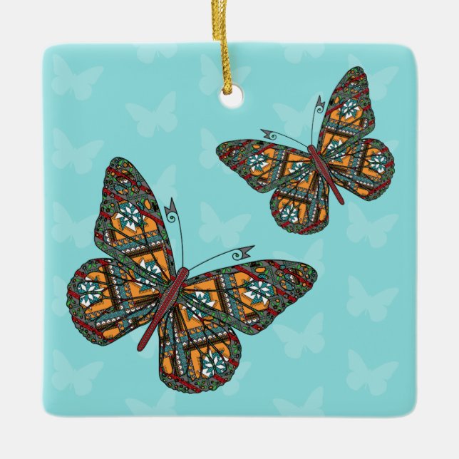 Ukrainische Monarchschmuck Keramikornament (Vorderseite)