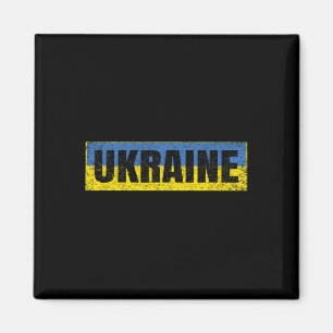 Ukrainische Nationalflagge Vintage Ukraine Karte L Magnet