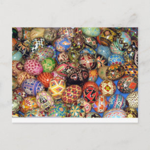 Ukrainische Ostereier Feiertagspostkarte