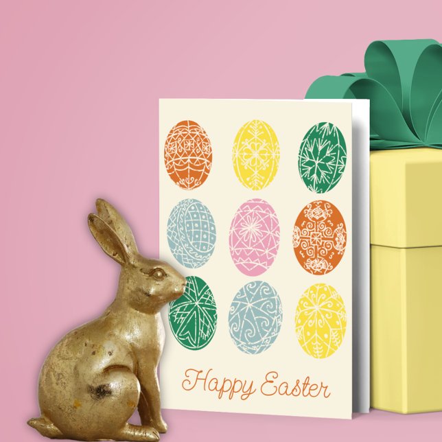 Ukrainische Pysanky dekorierte Eier glücklich Oste Karte (Von Creator hochgeladen)