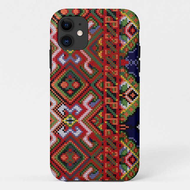 Ukrainische Querstich-Stickerei iPhone 5 Case-Mate iPhone Hülle (Rückseite)