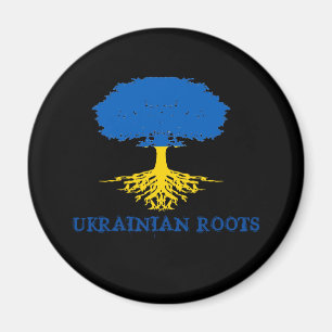 Ukrainische Roots-Tree-Silhouette Magnet