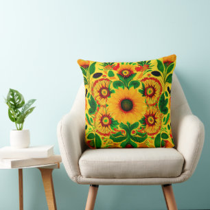 Ukrainische Sonnenblumen Kissen