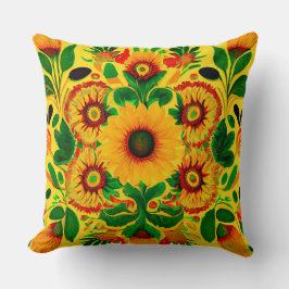 Ukrainische Sonnenblumen Kissen