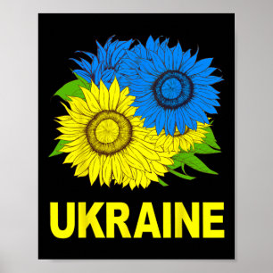 Ukrainische Sonnenblumen Traditionelles Symbol der Poster