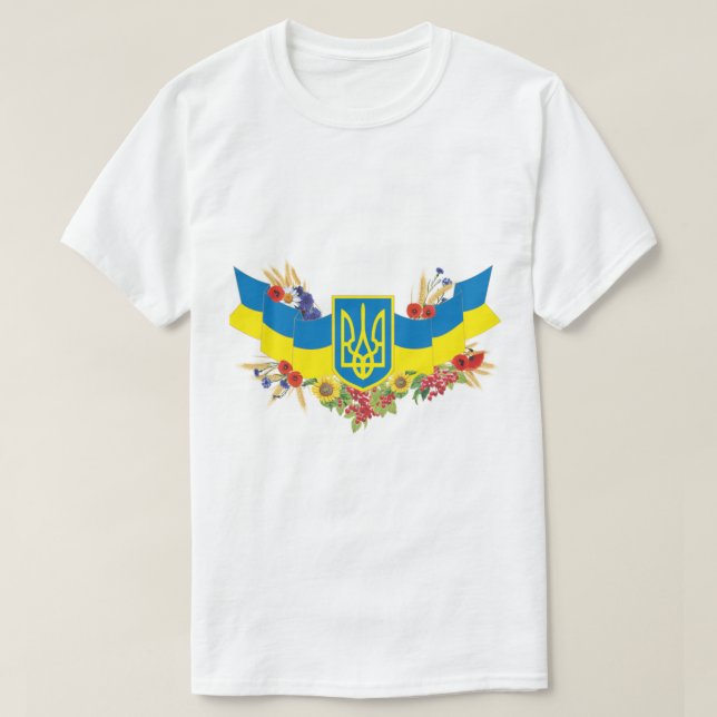 Ukrainische Sonnenblumenflagge, Ukraine, Blume, Bl T-Shirt (Design vorne)
