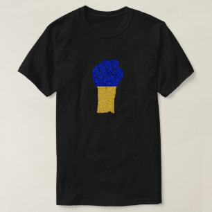 Ukrainische Stärke Glitzer T - Shirt