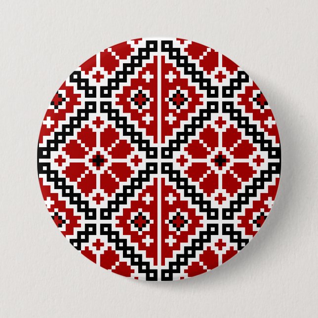 Ukrainische Stickerei Button (Vorderseite)