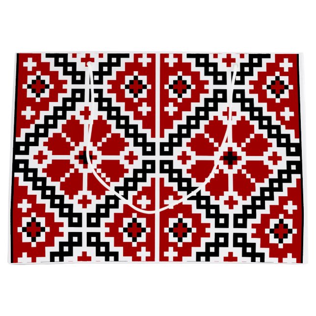 Ukrainische Stickerei Große Geschenktüte (Vorderseite)