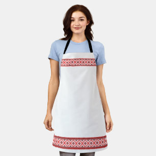 Ukrainische Stickerei Red Vyshyvanka Apron Schürze