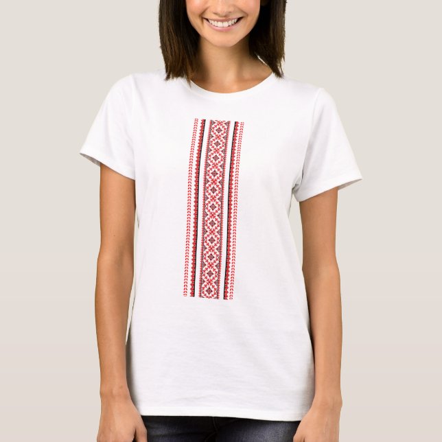 Ukrainische Stickerei Vyshyvanka T-Shirt (Vorderseite)