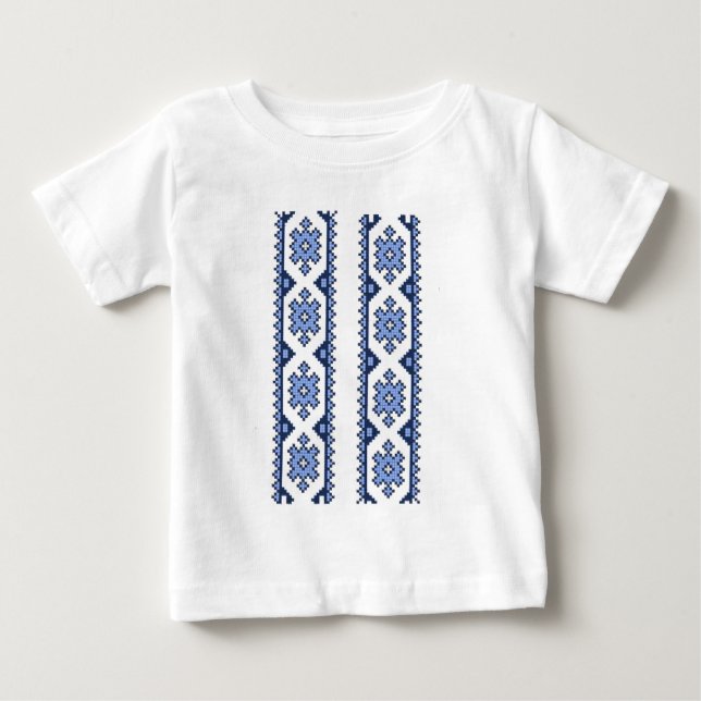 ukrainische Stickereiverzierungen Baby T-shirt (Vorderseite)