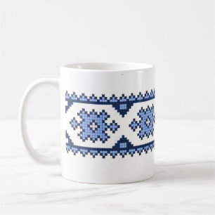 ukrainische Stickereiverzierungen Kaffeetasse