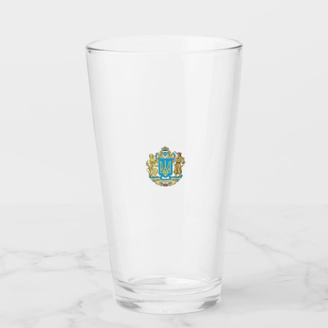 Ukrainische Symbole Ukraine Flaggengeschenk für Uk Glas (Vorderseite)