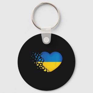 Ukrainische Symbole Ukrainische Flagge Herz Liebe Schlüsselanhänger
