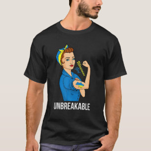Ukrainische T Women Girl Unbrechliche Ukraine Flag T-Shirt