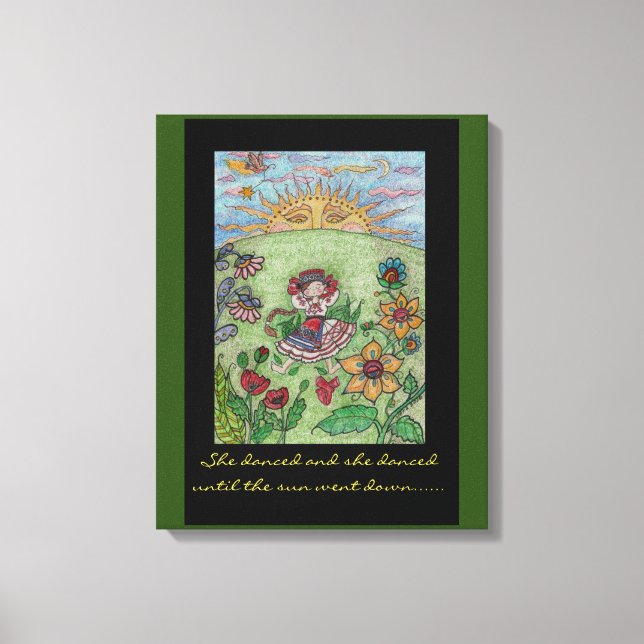 Ukrainische Tänzer Folk Art Leinwanddruck (Vorderseite)