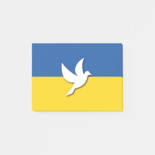 ukrainische Taubenflagge Post-it Klebezettel