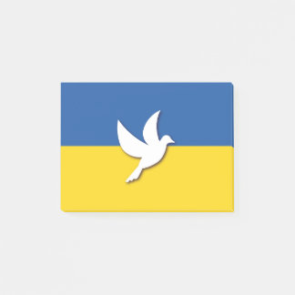 ukrainische Taubenflagge Post-it Klebezettel