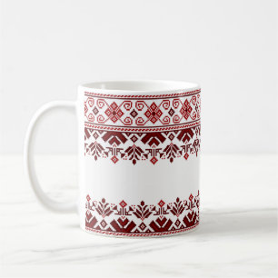 Ukrainische traditionelle Vushuvanka-Volkskunst ro Kaffeetasse